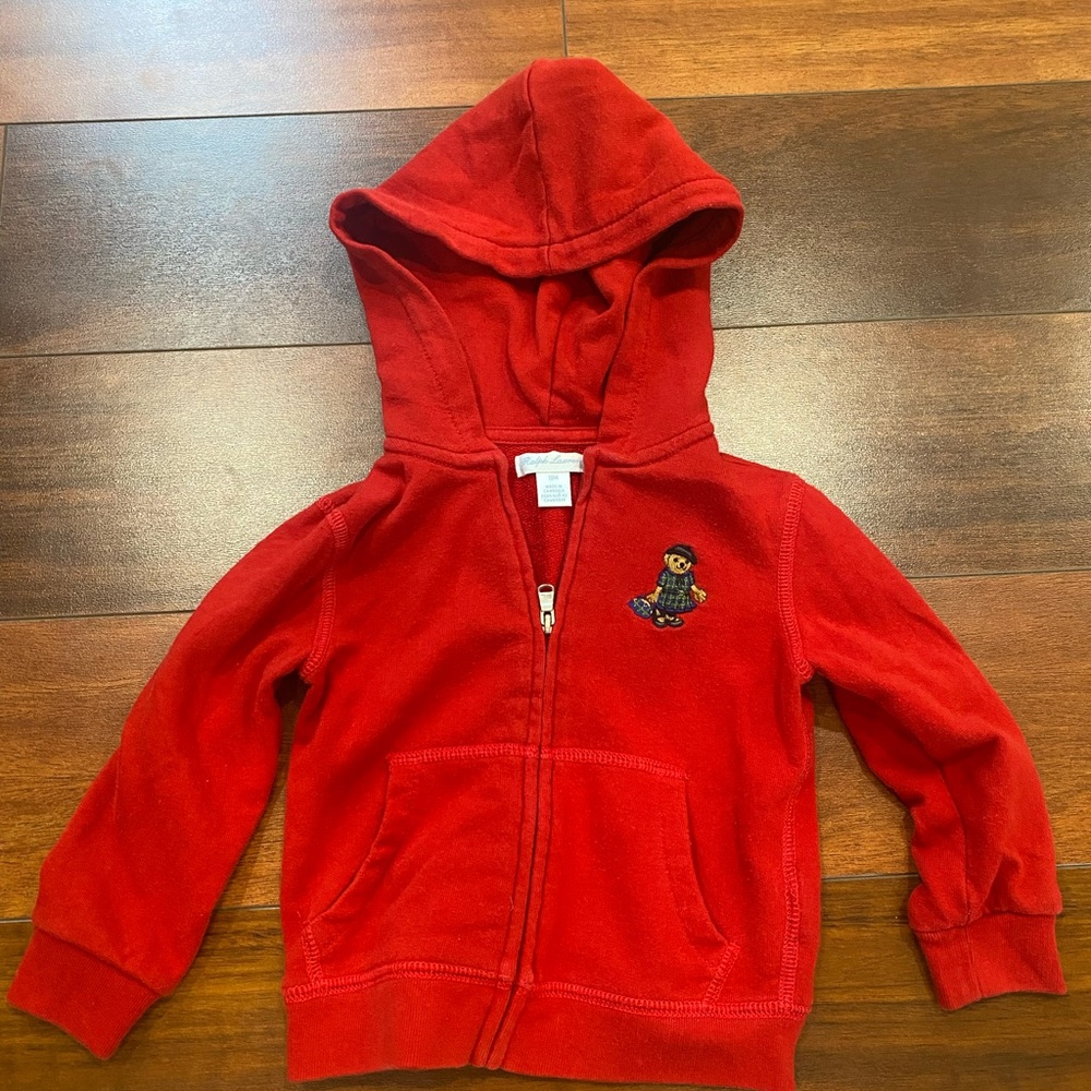 Ralph Lauren - Red Full-Zip - Girls 18 Months